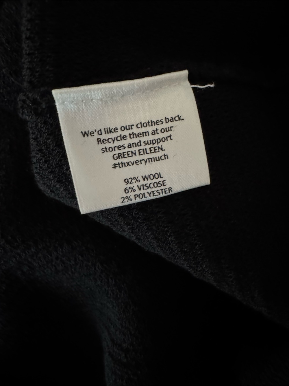 Eileen Fisher black wool skirt size 1X - Picture 4 of 4